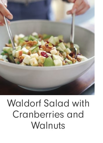 Waldorf Salad with Cranberries and Walnuts