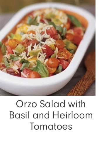 Orzo Salad with Basil and Heirloom Tomatoes