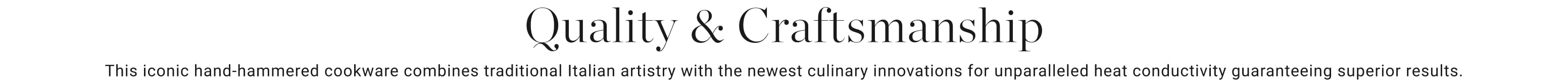 Quality & Craftsmanship