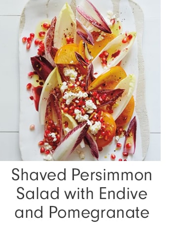 Shaved Persimmon Salad with Endive and Pomegranate