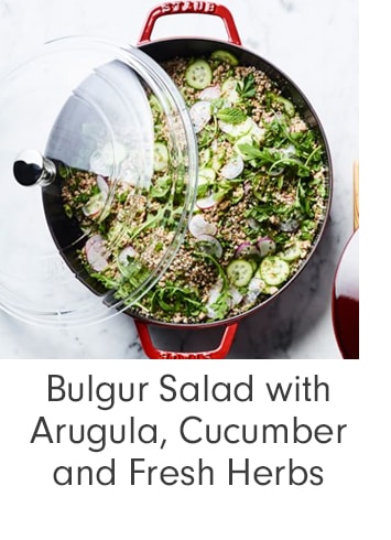 Bulgur Salad with Arugula, Cucumber and Fresh Herbs