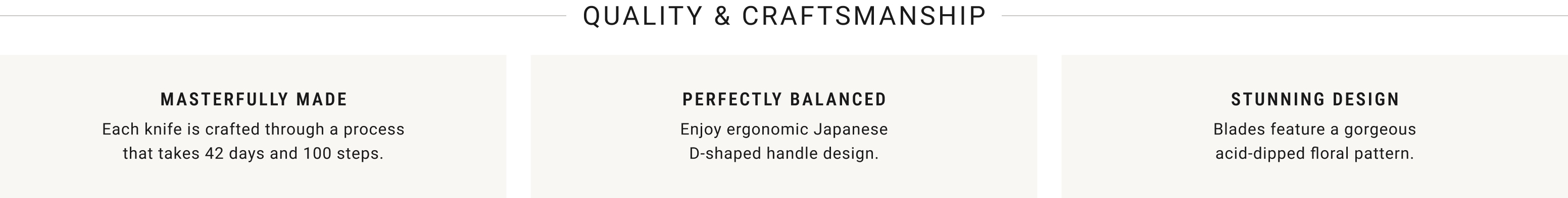 Quality & Craftsmanship