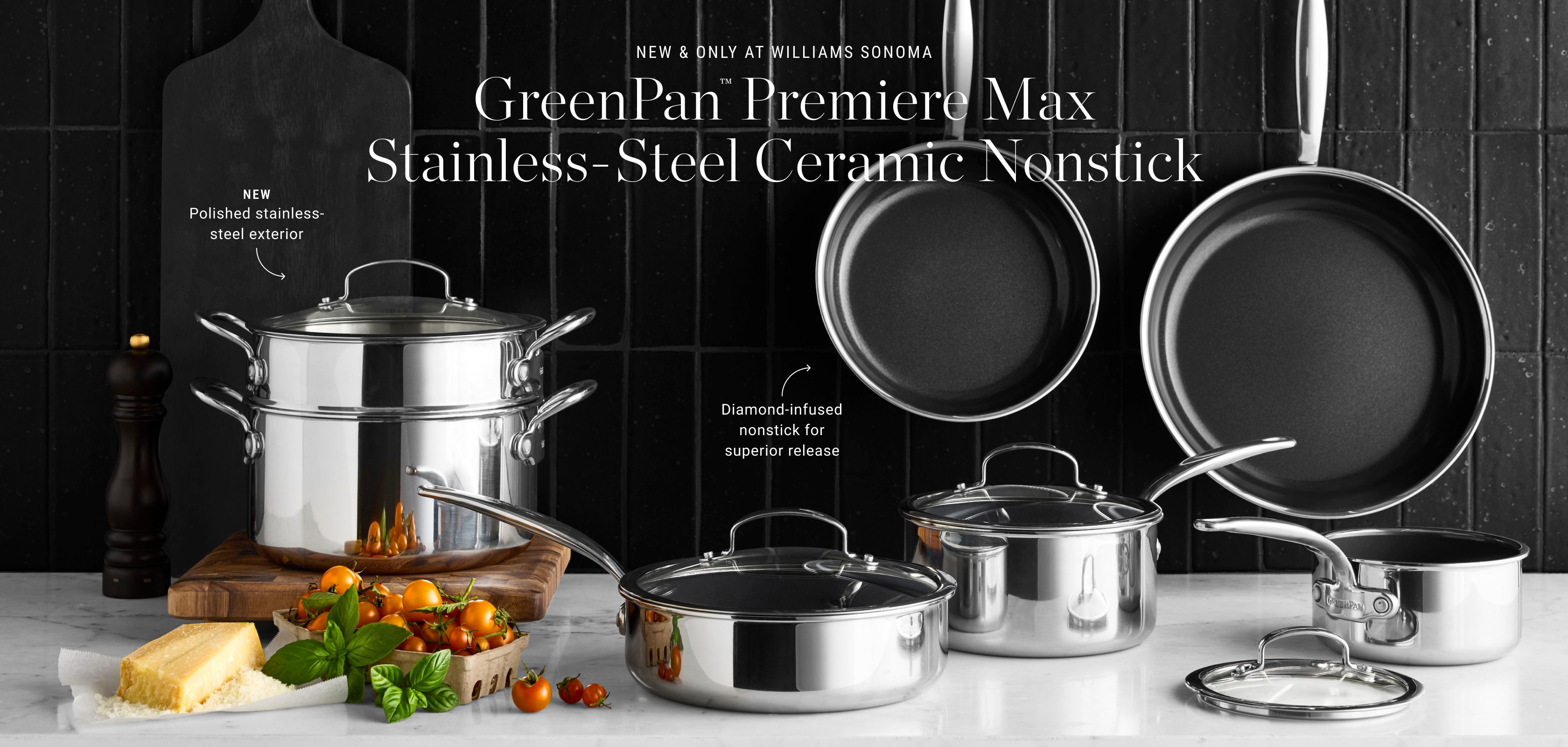 GreenPan™ Premiere Max Stainless-Steel Ceramic Nonstick