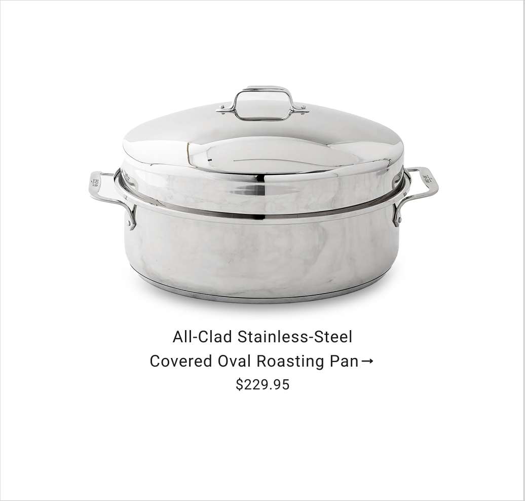 All-Clad Stainless-Steel Covered Oval Roasting Pan