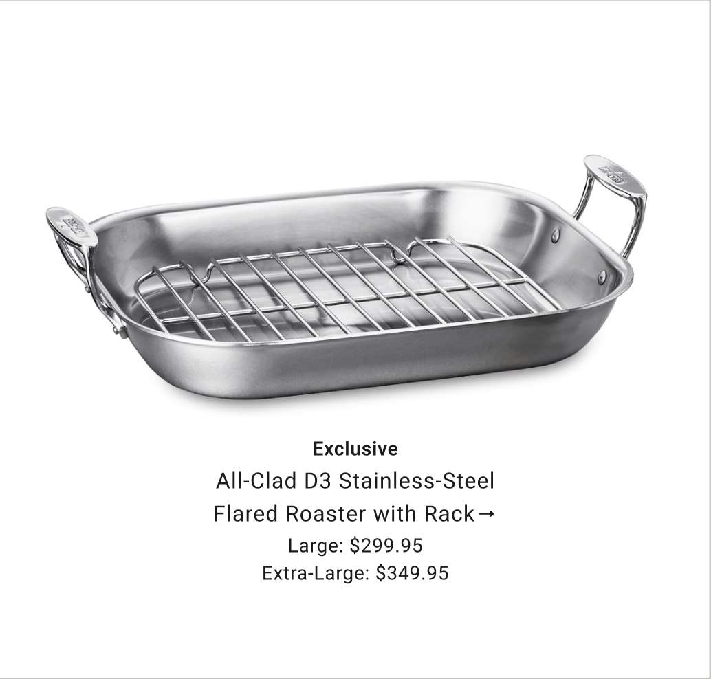 All-Clad Stainless-Steel Flared Roaster with Rack