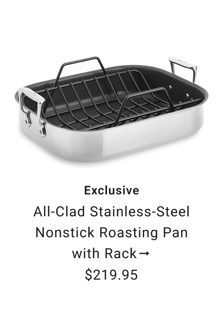 All-Clad Stainless-Steel Nonstick Roasting Pan with Rack
