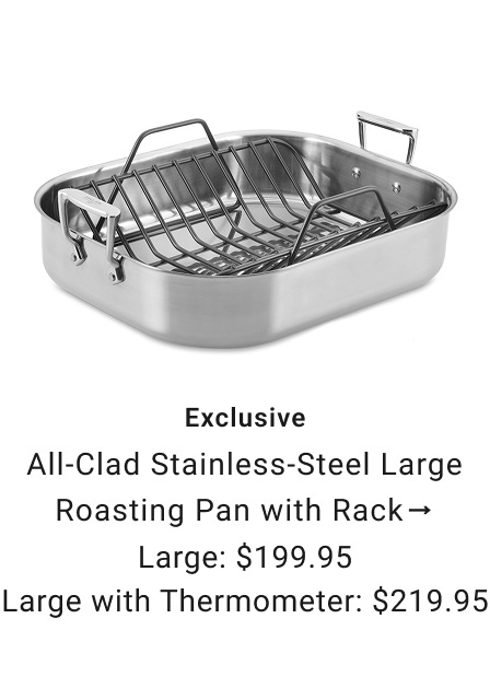 All-Clad Stainless-Steel Large Roasting Pan with Rack