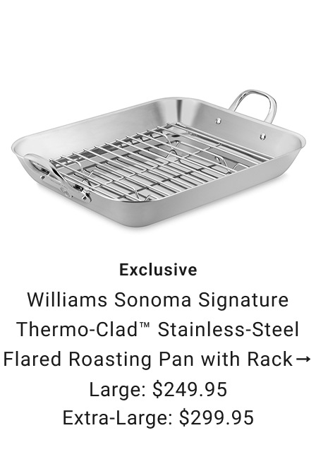 Williams Sonoma Stainless-Steel Flared Roasting Pan with Rack