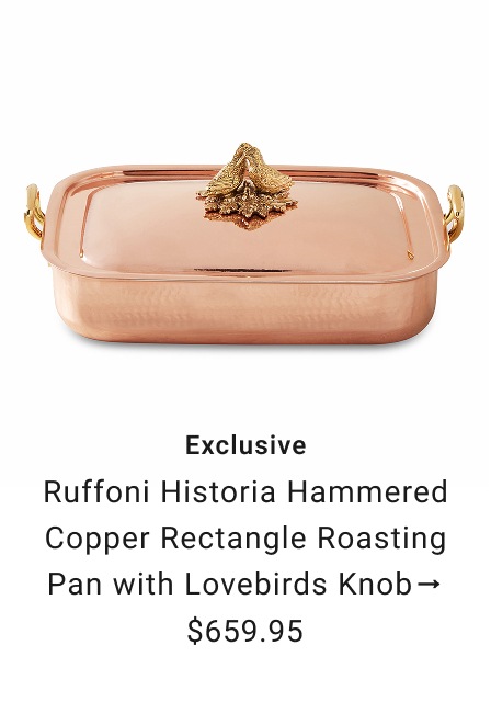 Ruffoni Historia Hammered Copper Rectangle Roaster Pan
