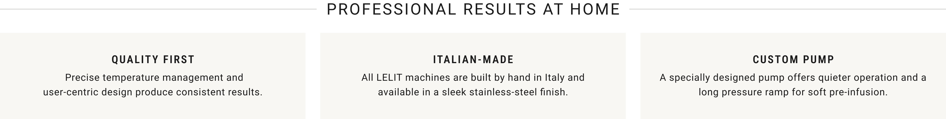 Professional Results at Home