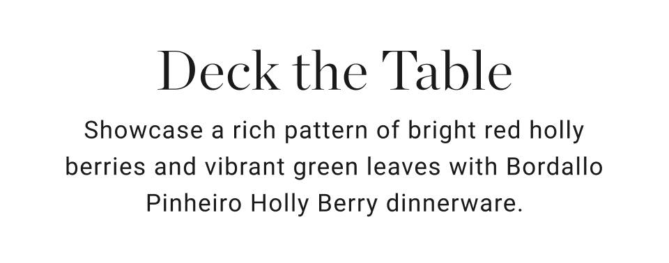 Deck the Table Deck the Table