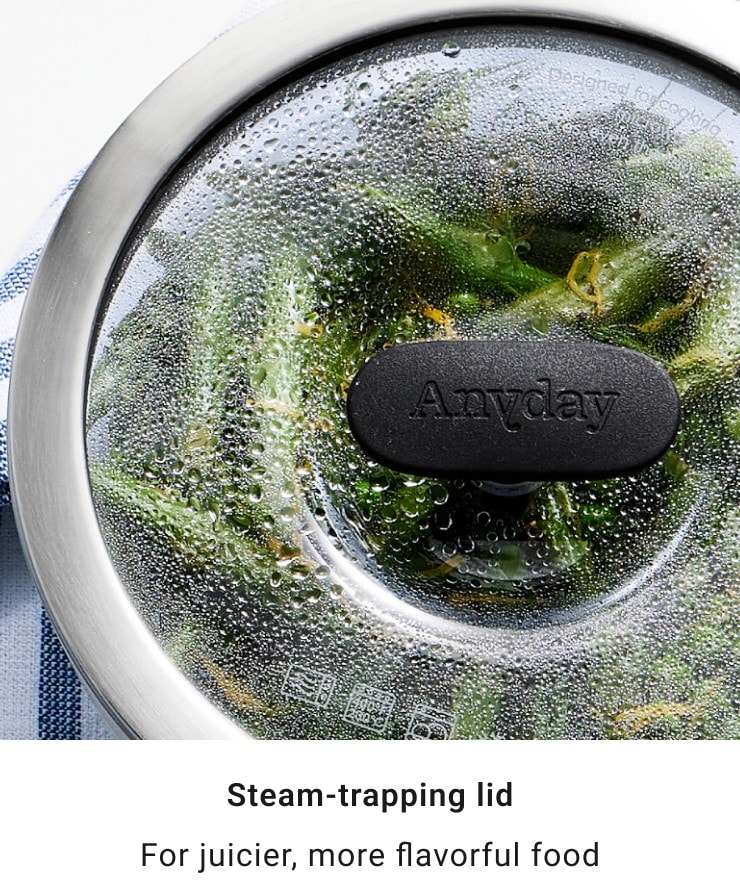 Steam-trapping lid