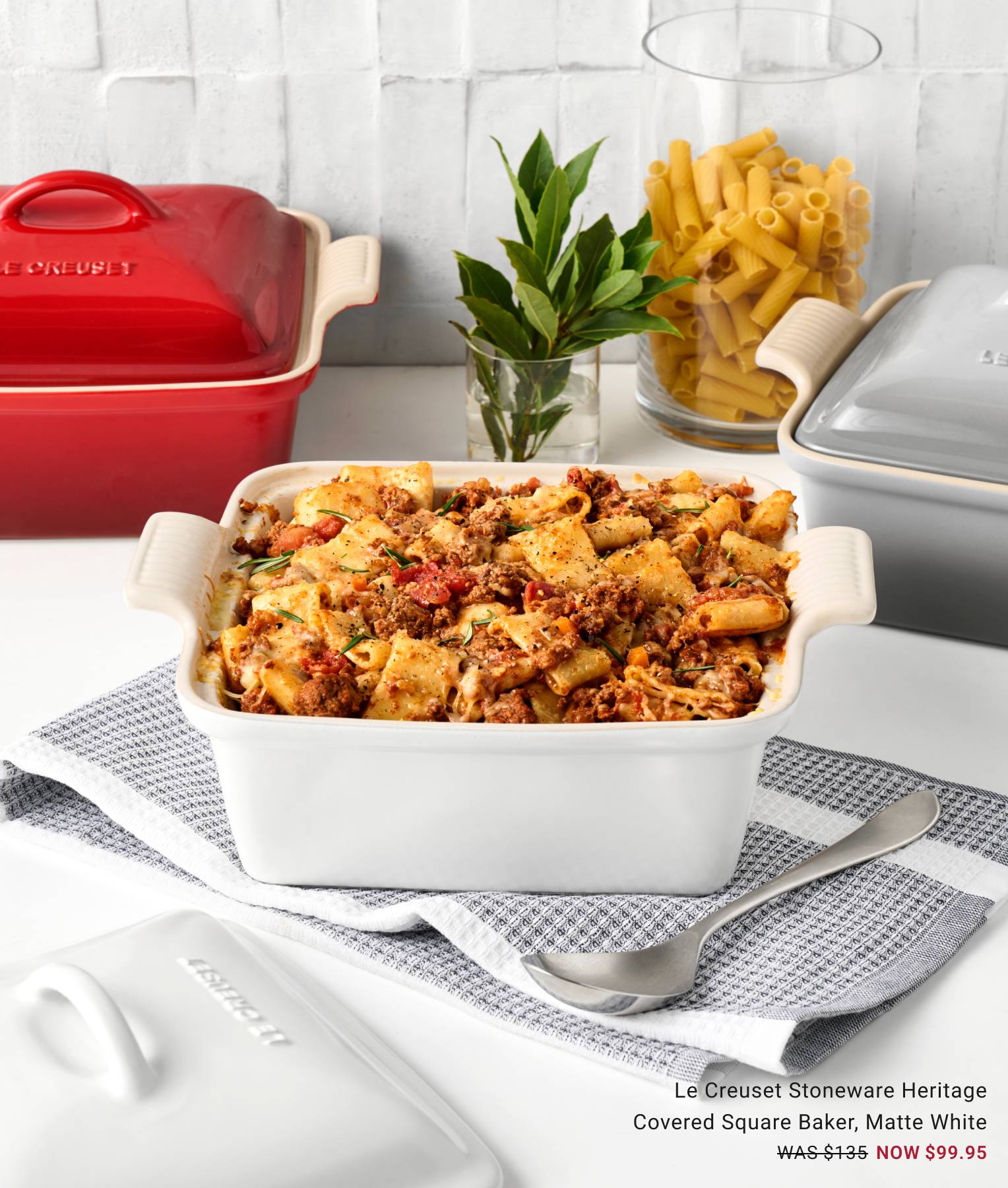 Le Creuset Stoneware Heritage Covered Square Baker