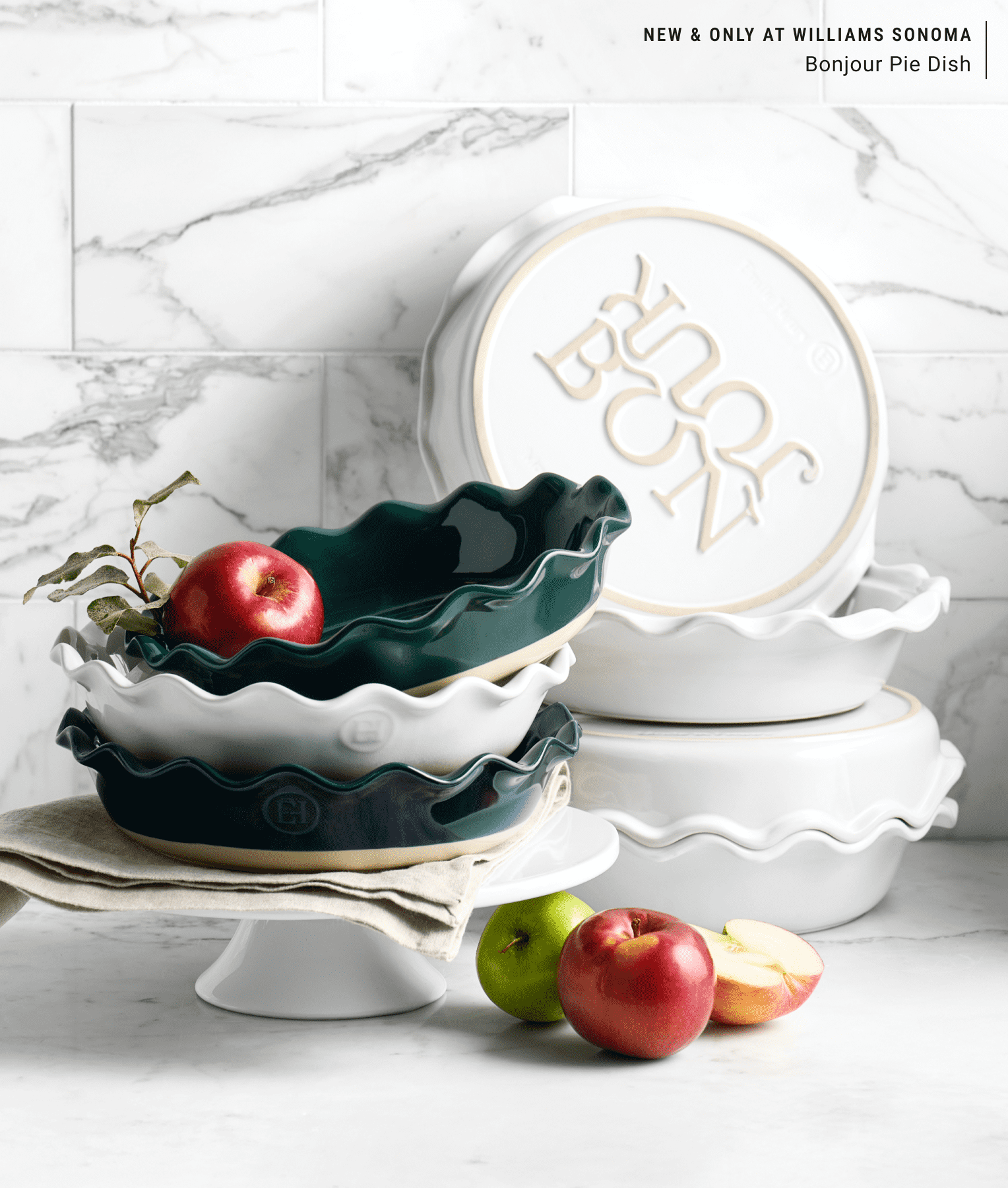 Emile Henry Bonjour Pie Dish