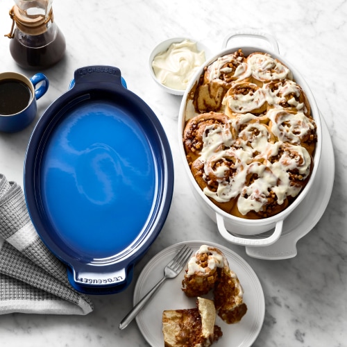 New & Exclusive: Le Creuset Heritage Stoneware Oval Baker with Platter Lid