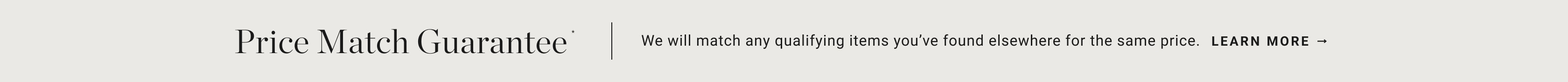 Price Match Guarantee