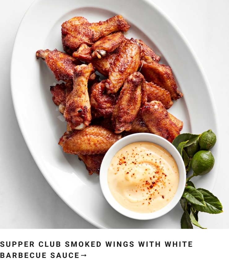 Supper Club Smoked Wings with White Barbecue Sauce Recipe