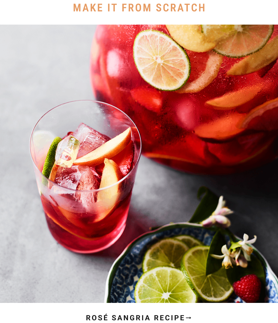 Rosé Sangria with Peaches and Raspberries Recipe