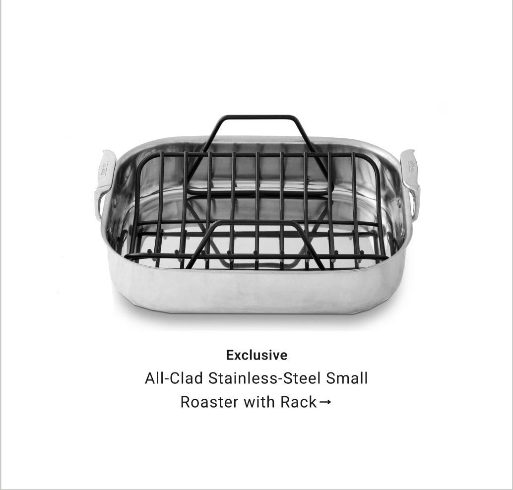 All-Clad Stainless-Steel Small Roaster with Rack