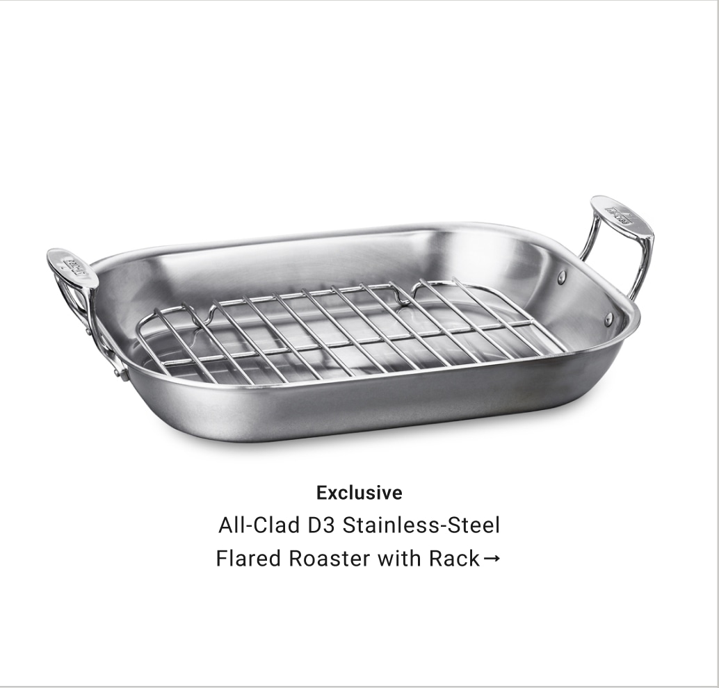 All-Clad Stainless-Steel Flared Roaster with Rack
