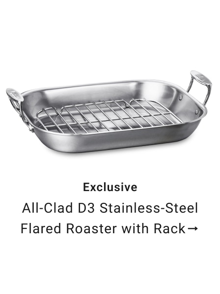 All-Clad Stainless-Steel Flared Roaster with Rack
