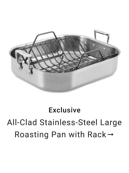 All-Clad Stainless-Steel Large Roasting Pan with Rack