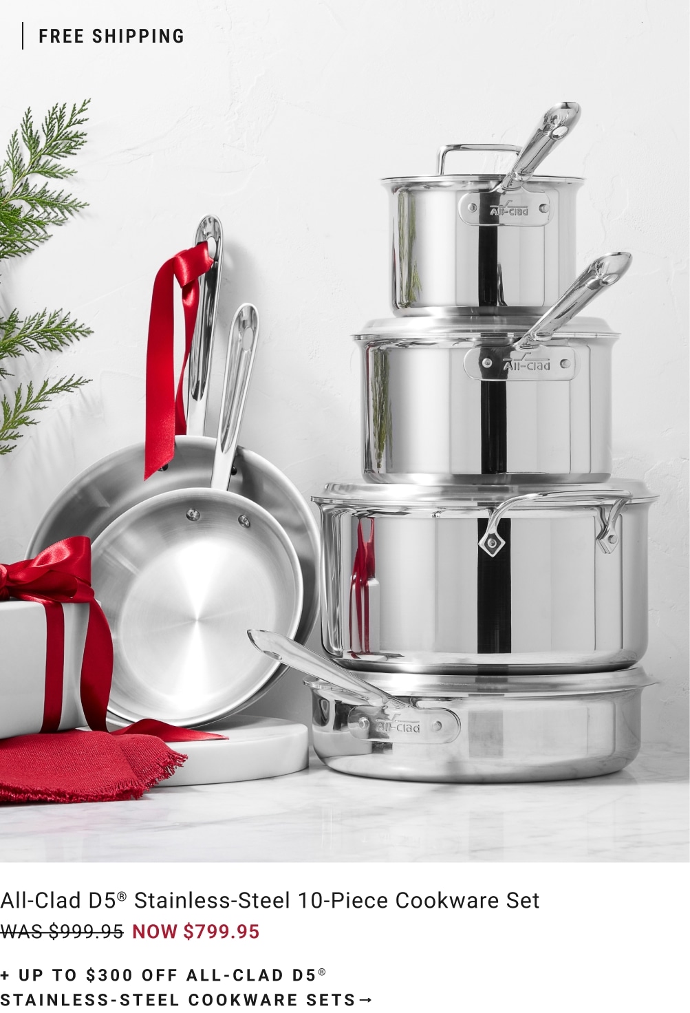 Shop All-Clad D5 Stainless-Steel Cookware Sets