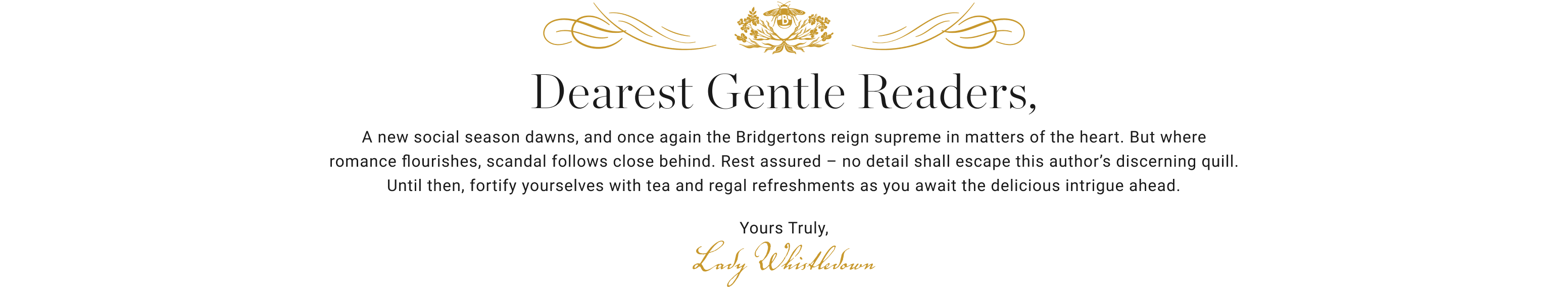 Dearest Gentle Readers