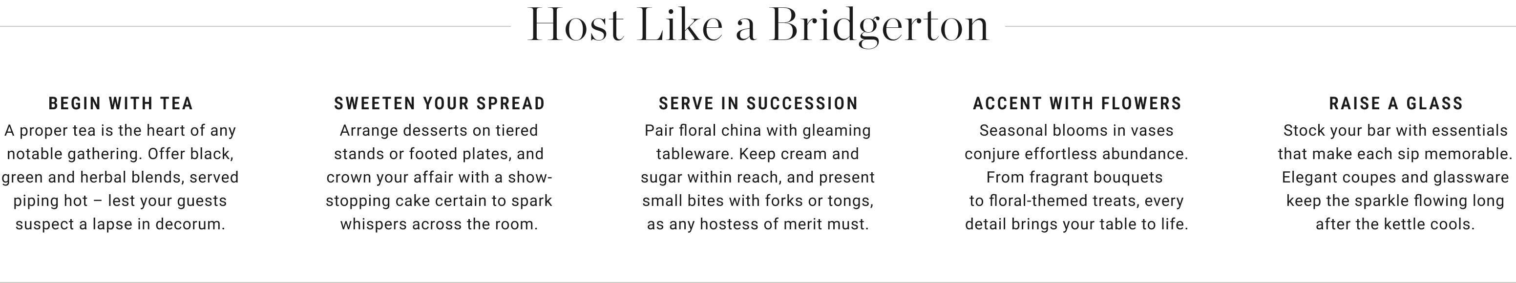 Host Like a Bridgerton