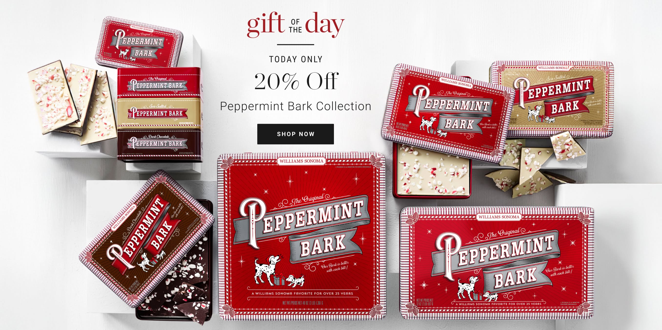 TODAY ONLY!  20% Off Peppermint Bark Collection
