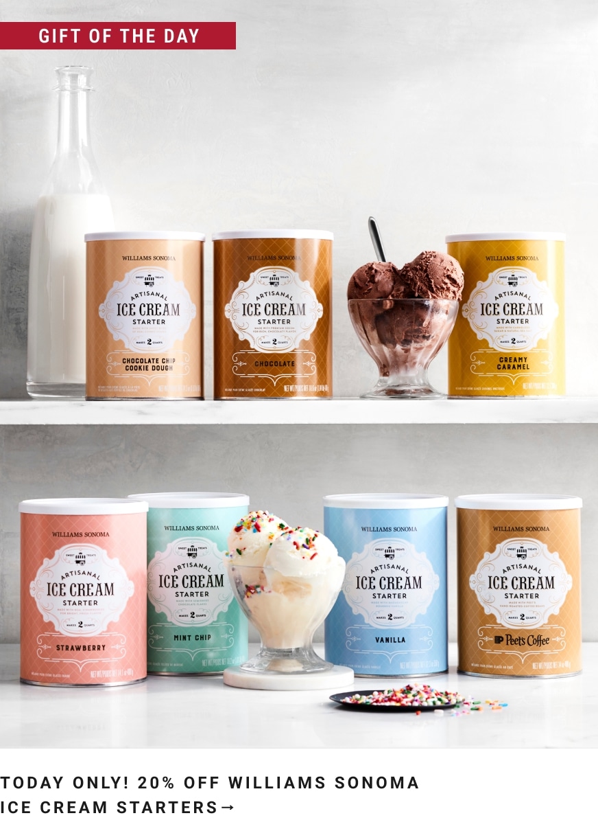 20% Off Williams Sonoma Ice Cream Starters