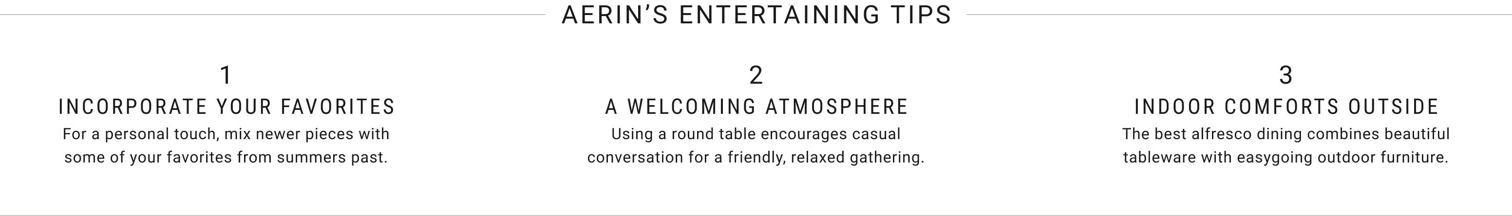 Aerin's Entertaining Tips