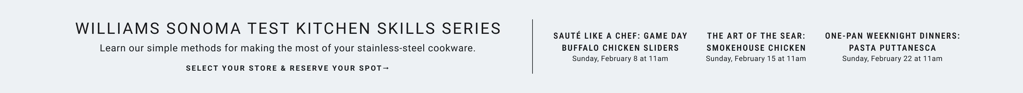 Williams Sonoma Test Kitchen Skill Series