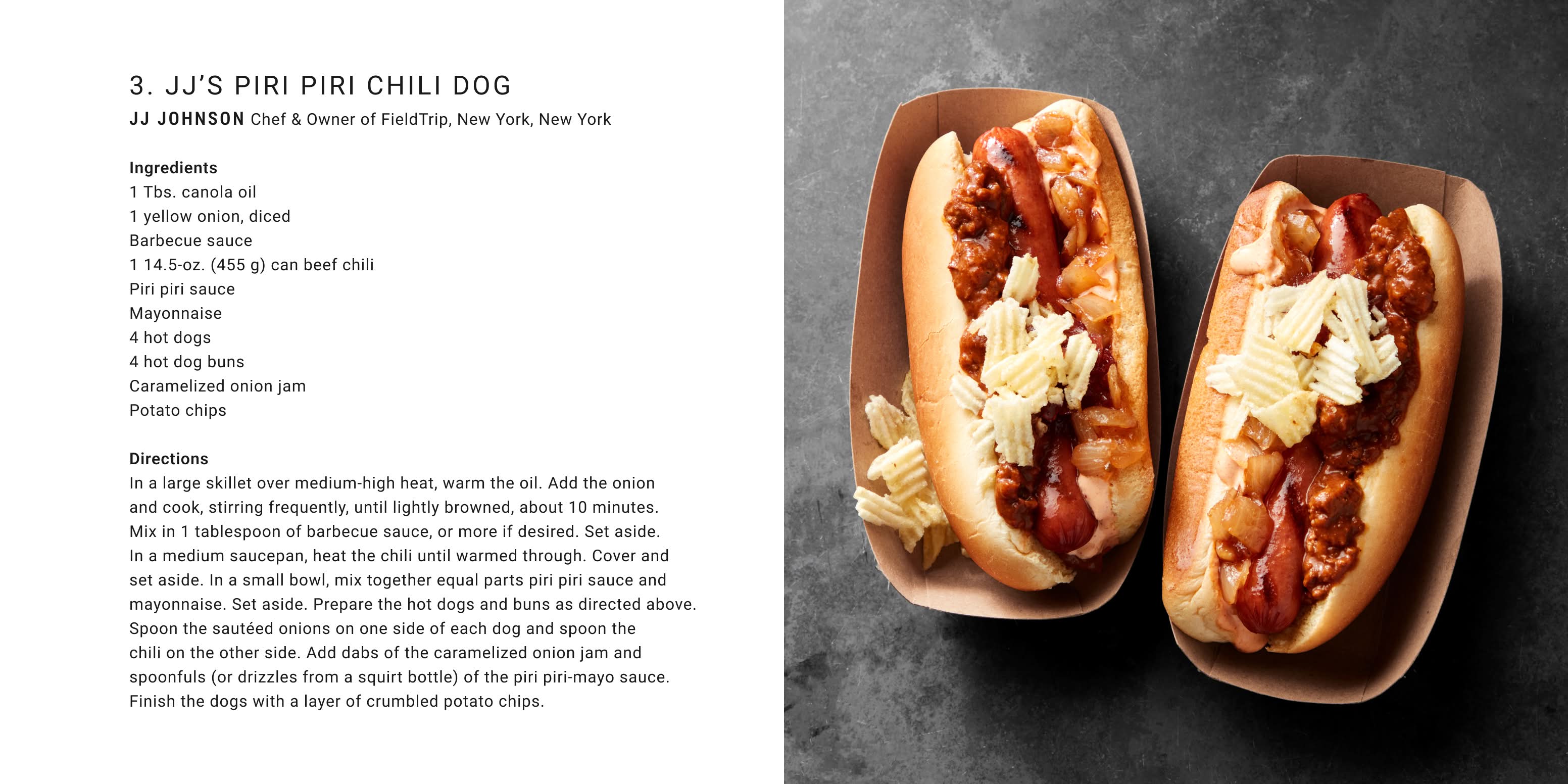 JJ's Piri Piri Chili Dog