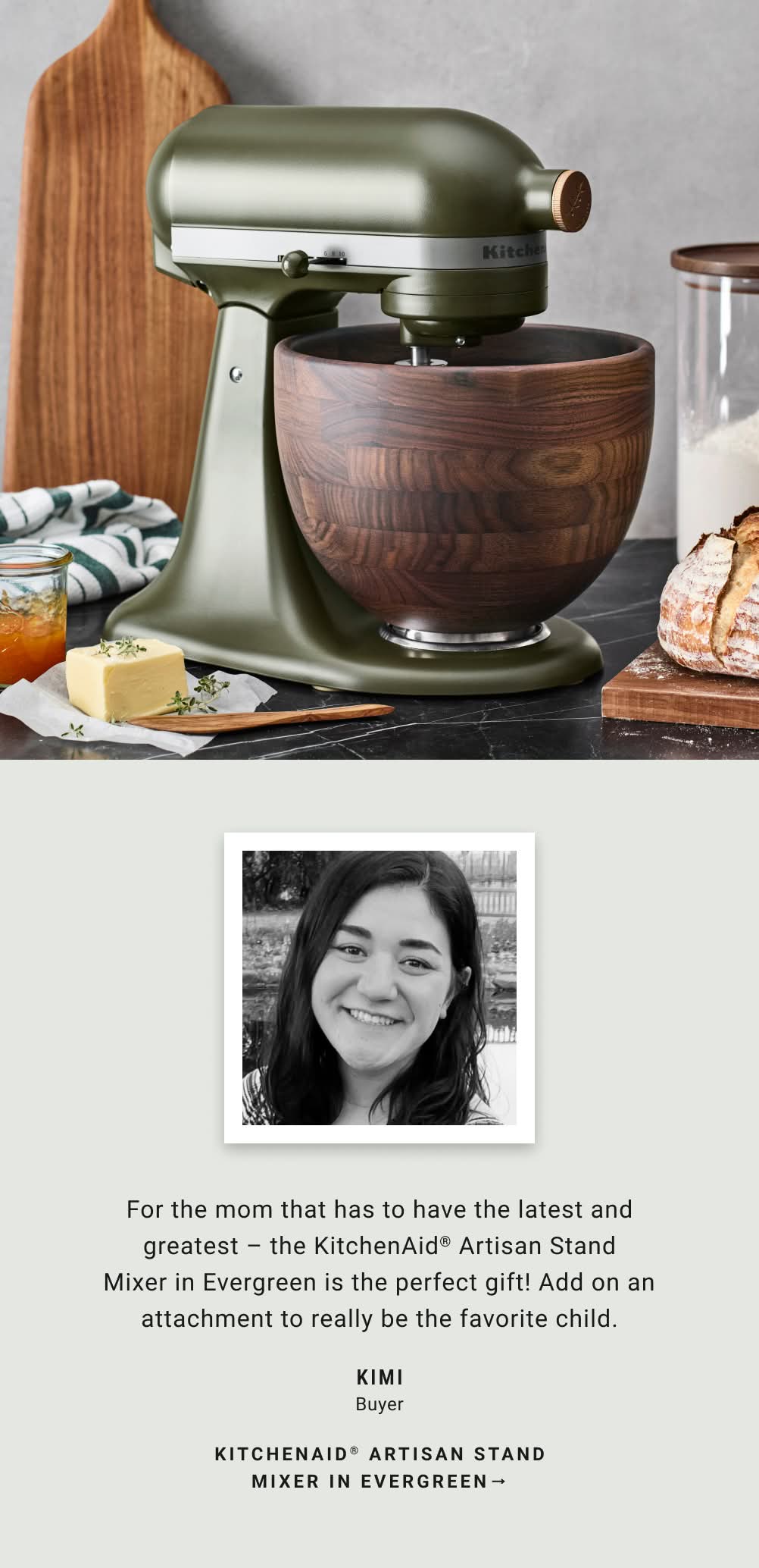 KitchenAid Evergreen Artisan Stand Mixer