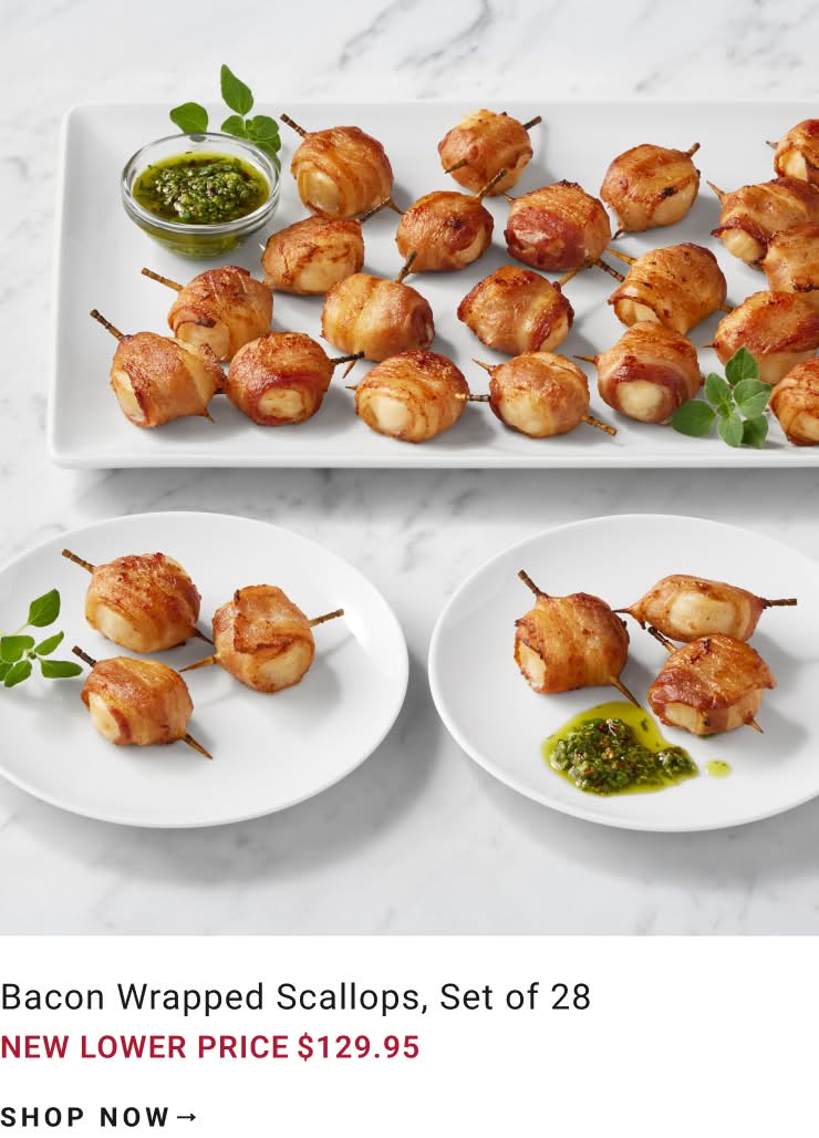 Shop Bacon Wrapped Scallops, Set of 28