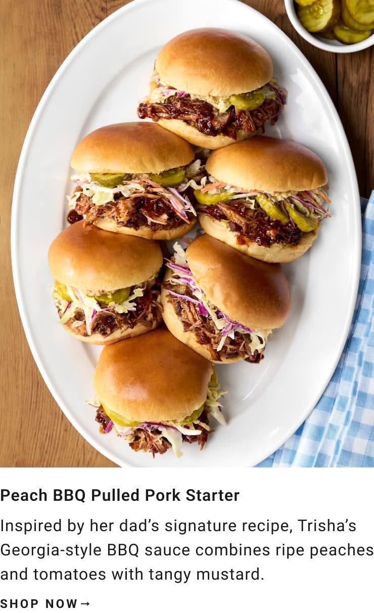 Peach BBQ Pulled Pork Starter