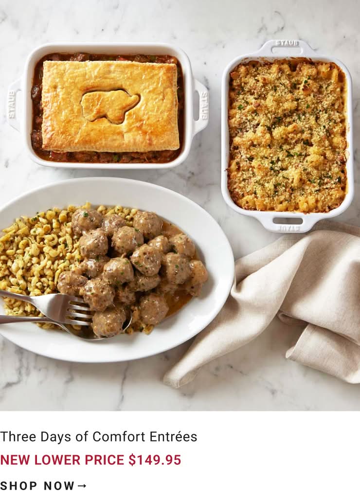 Shop Three Days of Comfort Entrees Shop Three Days of Comfort Entrees