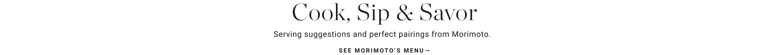 See Morimoto's Menu