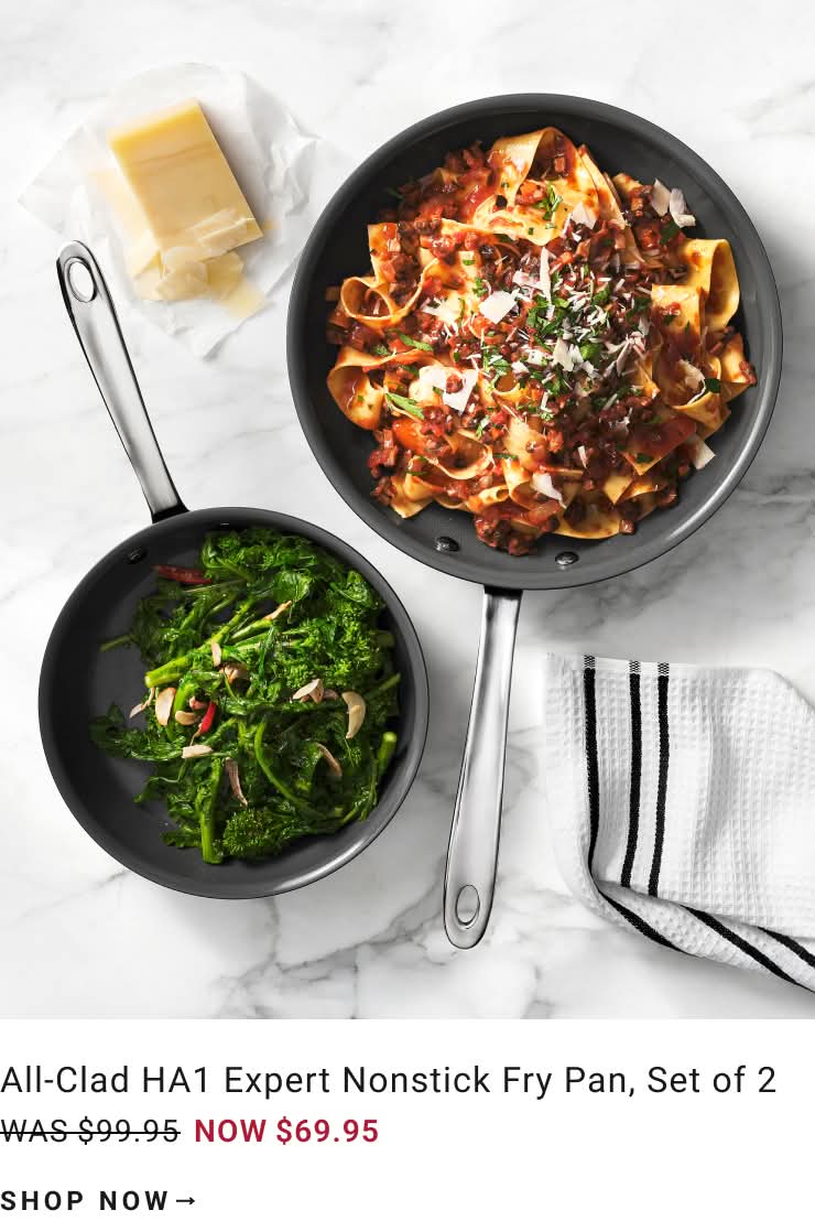 Shop All-Clad HA1 Nonstick Fry Pan Set Shop All-Clad HA1 Nonstick Fry Pan Set