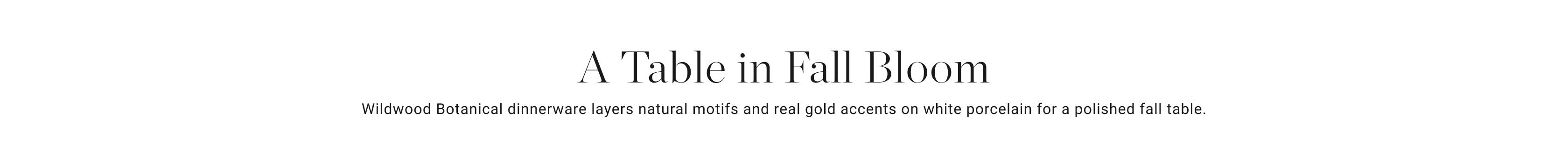 A Table in Fall Bloom