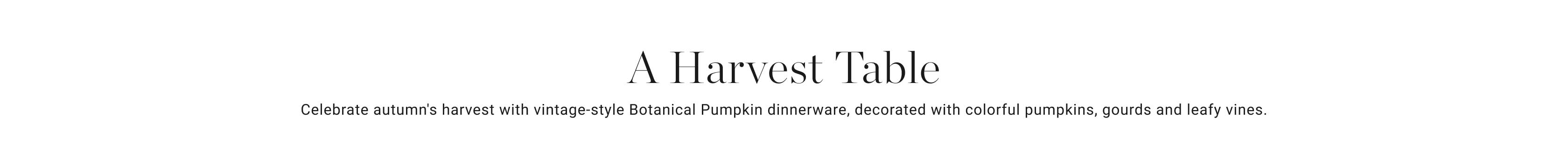 A Harvest Table