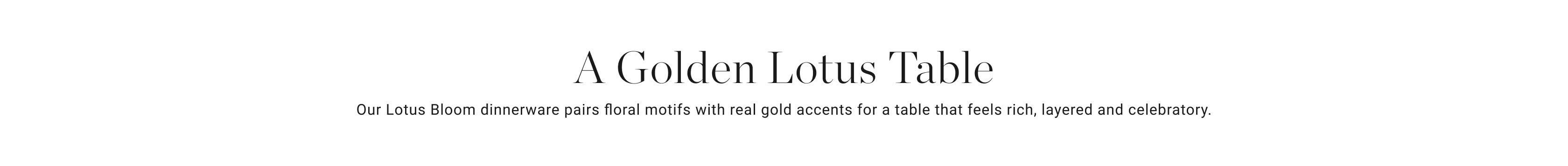 A Golden Lotus Table