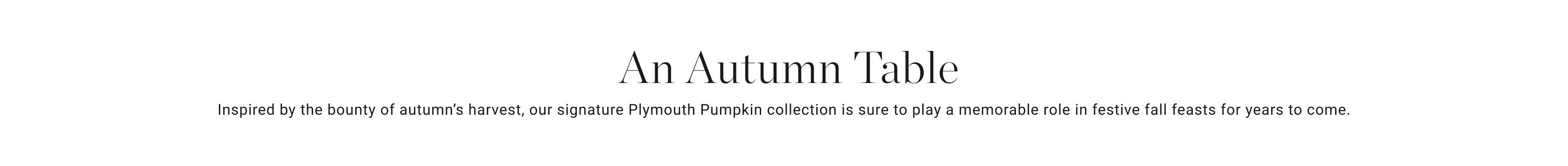 An Autumn Table