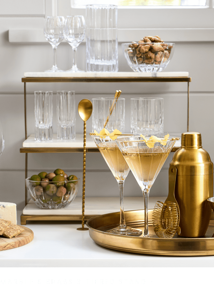 Marble & Brass 3-Tiered Stand