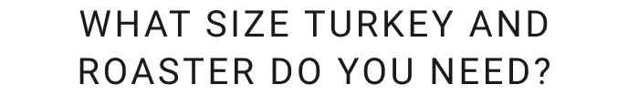 What Size Turkey and Roasters Do You Need?