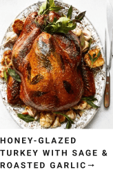 Honey-Glazed Turkey with Sage and Roasted Garlic