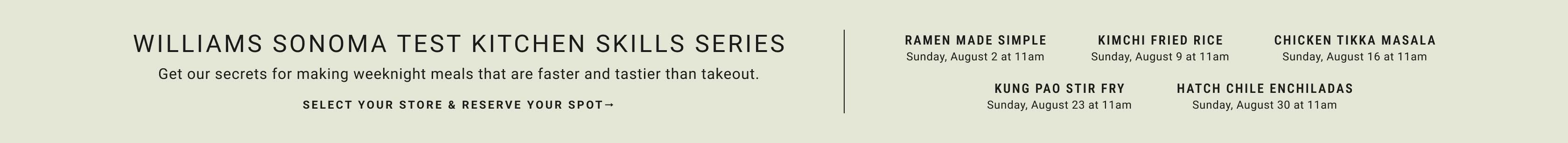 Williams Sonoma Test Kitchen Skill Series