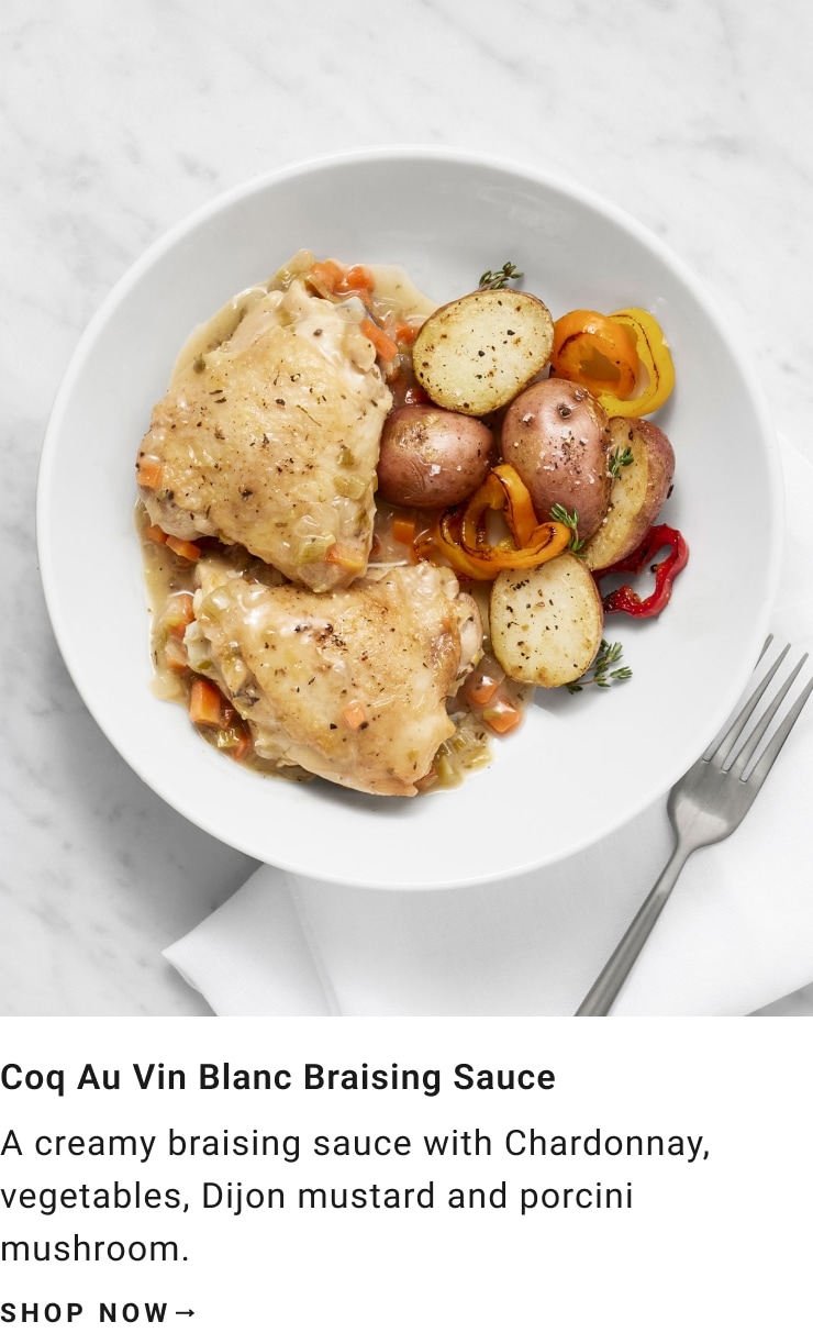 Shop Jean-Georges x Williams Sonoma, Coq Au Vin Blanc Braising Sauce