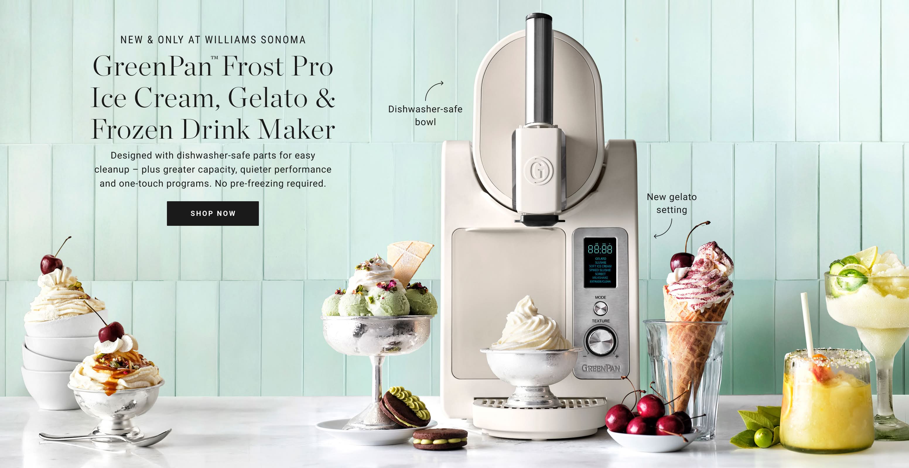 Shop GreenPan™ Frost Pro Ice Cream, Gelato & Frozen Drink Maker
